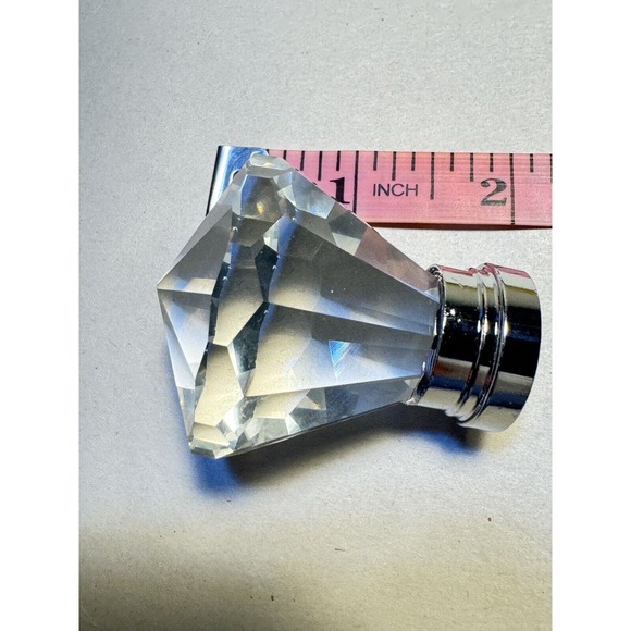 Badgley Mischka Round Crystal Drawer Knob Cabinet Door Pull Set of 8 - Picture 6 of 7